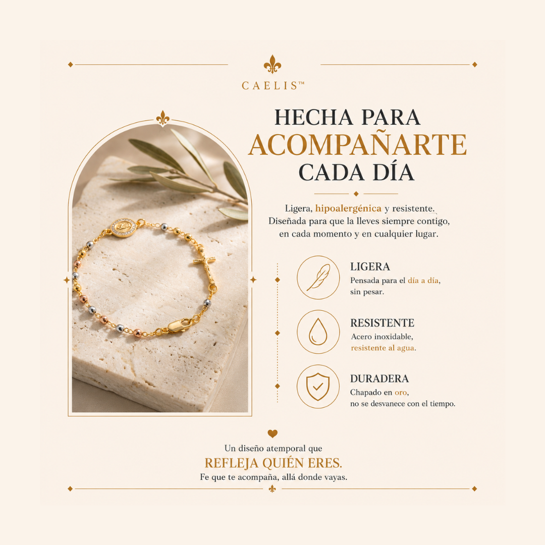 CAELIS™ | Pulsera de Fe y Devoción